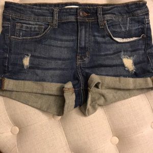 Low rise Jean short shorts